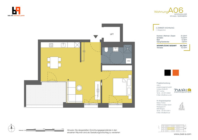 Wunderschöne 2-Zimmer Wohnung in erstklassiger Lage (TopA6)