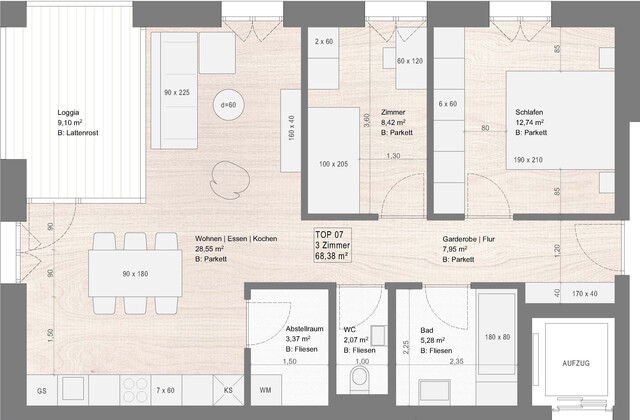 3-Zimmer Neubauwohnung in Bregenz - mit WBF! Top 7