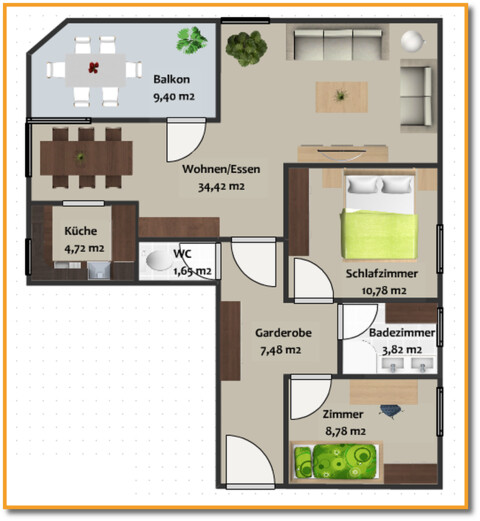Ansprechende Wohnung mit Carport, Balkon und Keller in Top-Lage in Lauterach