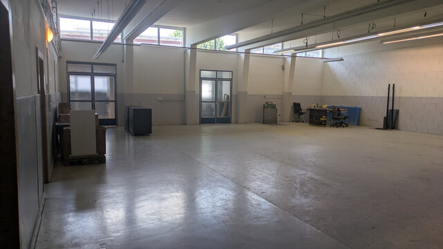 Gewerbehalle 485–1.085 m² mit Rampe, Hubtisch & BAG – Lustenau, grenznah CH