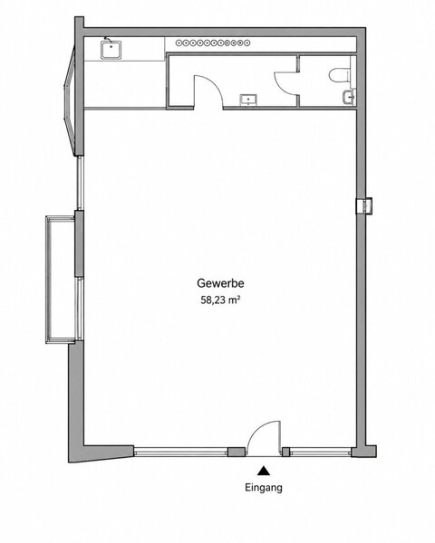 Schöne Geschäftsfläche am Garnmarkt 17 in Götzis mit ca. 52m²