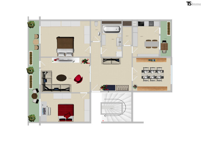 Feldkirch-Zentrum: Großzügige 4,5-Zimmer-Wohnung mit ca. 110 m², zwei Balkonen und gemeinschaftlicher Dachterrasse