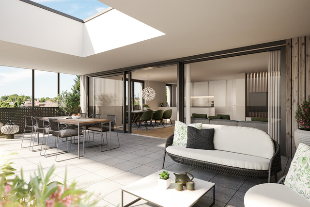 Lauterach bei Bregenz: Außergewöhnliche 4 Zimmer Penthouse Wohnung im Klosterquartier