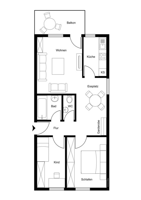 Tolle 3-Zimmer Erdgeschosswohnung in bester Lage in Wolfurt