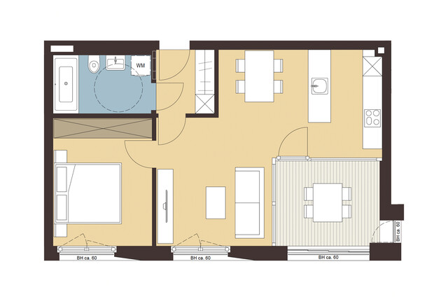 Wohnen in erster Reihe – moderne 2-Zimmer-Wohnung mit Bodenseeblick
