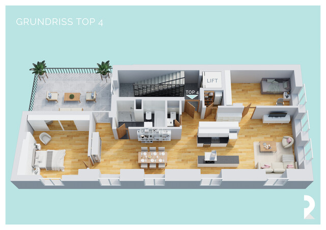 GROSSZÜGIGE 3-ZIMMER-WOHNUNG MIT TERRASSE IN BESTER INNENSTADTLAGE / TOP 4