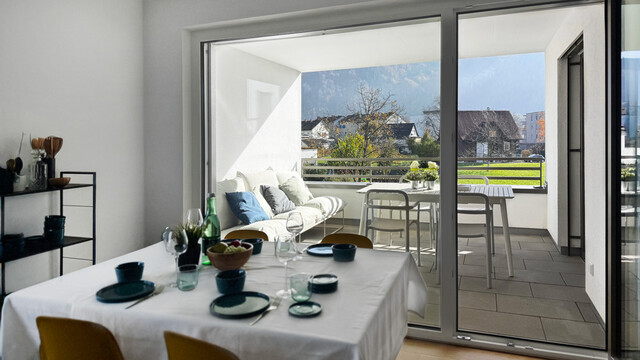 4-Zi-Wohnung mit großer Loggia.