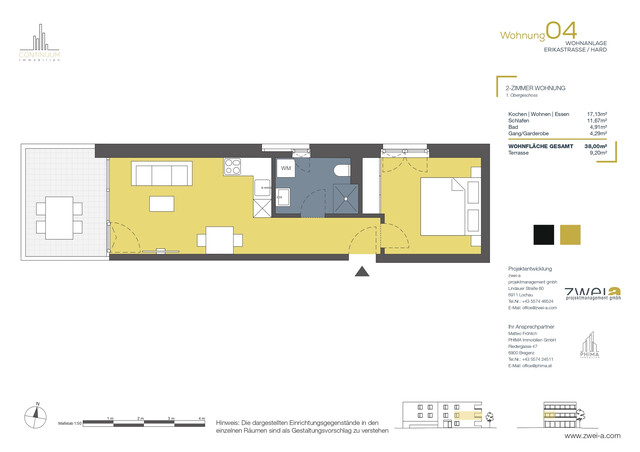 Ideale 2-Zimmer Anlegerwohnung im Hard am Bodensee