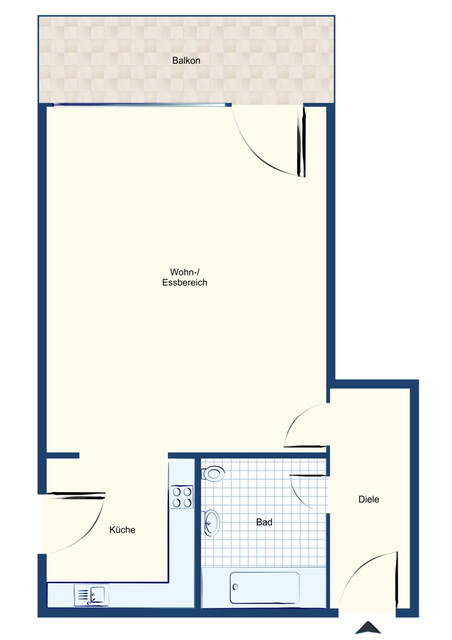 Geräumige 1-Zimmerwohnung im Wellenau zu vermieten (nach Absprache)