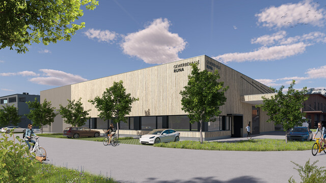 Attraktives Grundstück im Baurecht mit projektierter Gewerbehalle – Industriegebiet Runa, Feldkirch