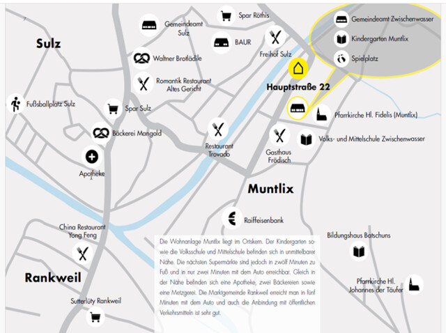 Moderne, helle 2-Zimmer Dachgeschosswohnung im Zentrum von Muntlix