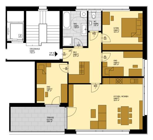Sehr helle, großzügige 4-Zimmer Wohnung – nur vier Wohneinheiten im Herzen von Rankweil