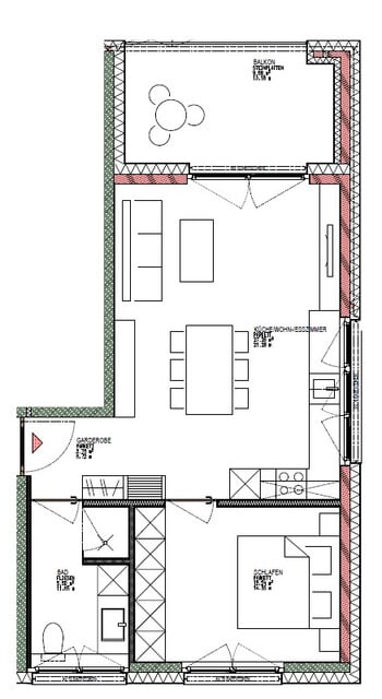 Hochwertig ausgestattete 2-Zimmer Wohnung mit Balkon in Kleinwohnanlage