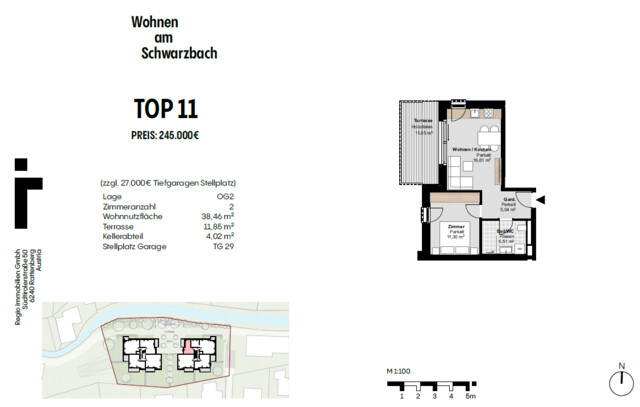 2 Zimmer Wohnung  als Variante - Besonderes Wohnen am Schwarzbach: NEUBAU 2027 / 2028 