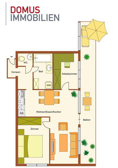 Zentral wohnen in Lustenau: 3 Zimmer Wohnung mit Balkon und Parkplatz
