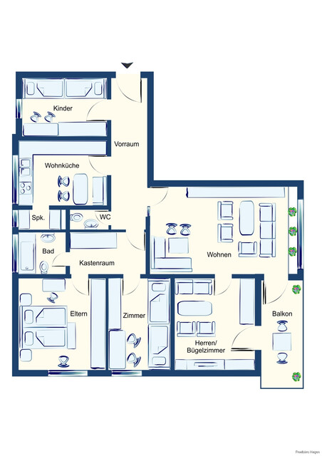 Vermietete 5-Zimmer-Wohnung mit Garage in zentraler Lage in Lustenau