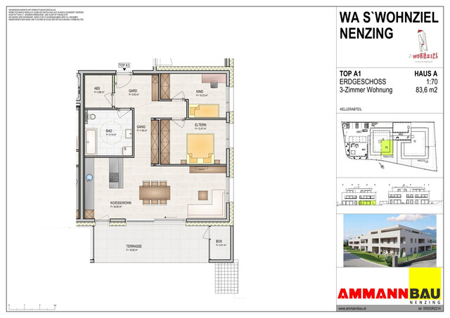 WA s`Wohnziel TOP A1 3-Zimmer-Gartenwohnung