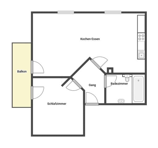 2-Zimmer-Dachgeschoß-Wohnung mit Balkon und Stellplatz in Kleinwohnanlage