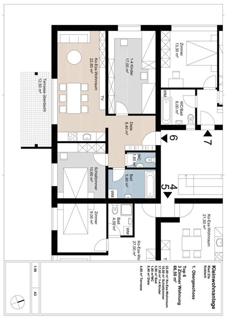 3-Zimmer-Wohnung in top Zustand mit großem Balkon - ruhig gelegen