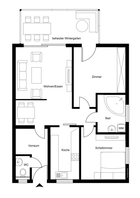 Charmante 3-Zimmer-Wohnung in ruhiger Lage