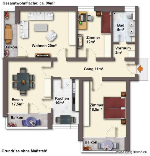 Zentral wohnen mit Weitblick – Großzügige 4,5-Zimmer-Wohnung mit drei Balkonen und Alpenpanorama