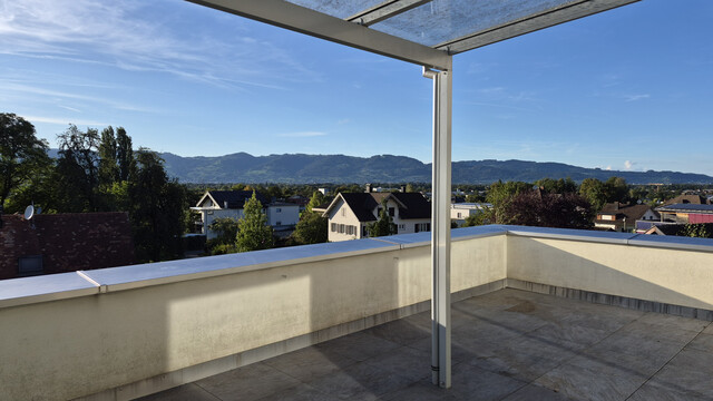Zentral gelegene 2-Zimmer Dachgeschosswohnung mit großer Terrasse in Götzis - direkt am Garnmarkt