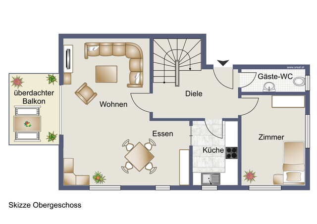 Tolle 3-Zimmer-Maisonettewohnung mit Balkon & Tiefgarage