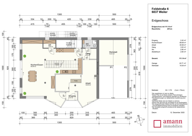 Modernes Wohnen und Arbeiten in einem Haus