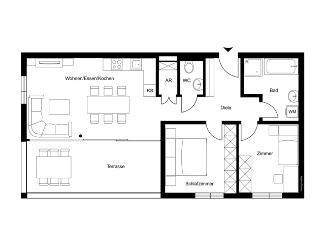 Hochwertige 3-Zimmer Wohnung in ruhiger Lage!