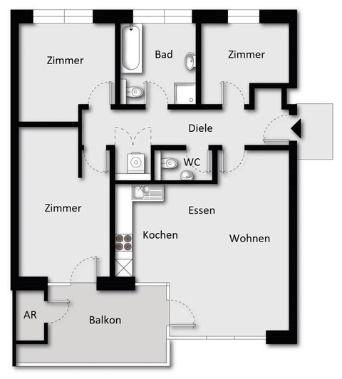 Moderne 4-Zimmer Wohnung mitten in Dornbirn