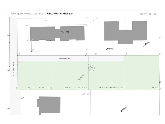 Traumhaftes Grundstück in Top Lage in Feldkirch Gisingen, 1365m² teilbar