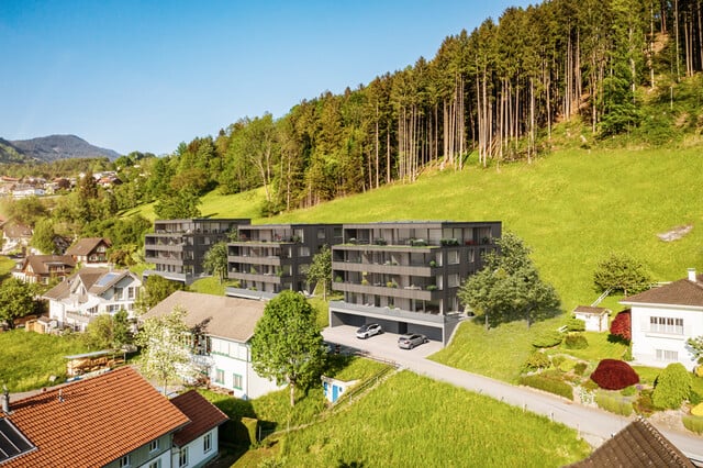 Neubau: 4-Zimmer-Wohnung mit großer Terrasse und Garten in Muntlix