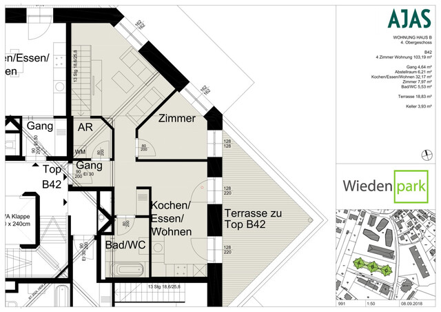 Luxuriös wohnen: 4-Zimmer-Maisonette-Wohnung mit Paketanlage und Services
