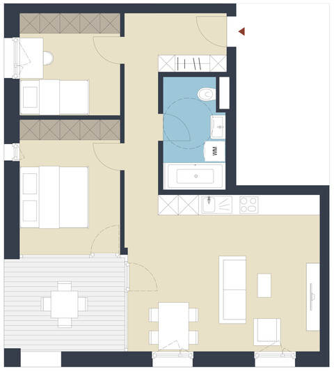 3-Zimmer-Wohnung mit Loggia zu verkaufen (Top 32)