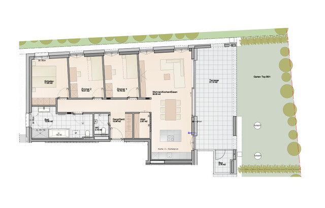 In Bau: 4-Zimmer Familienwohnung mit gemütlichem Garten (Top B01)