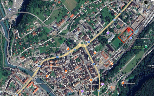 Feldkirch: 3-Zimmer-Terrassen-Wohnung ca. 75 m2 - Terrasse ca. 38 m2 - Zentrums- und Bahnhofsnah