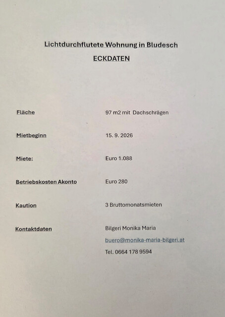 Lichtdurchflutete 3,5 Zimmer-Wohnung in Bludesch