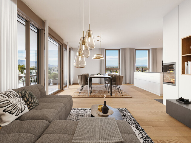 4,5-Zimmer-Dachgeschosswohnung mit Weitblick | B12