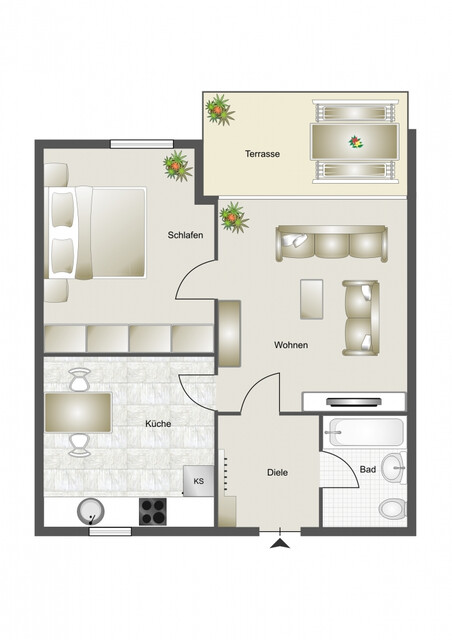 Gemütliche 2-Zimmer-Wohnung in Dornbirn