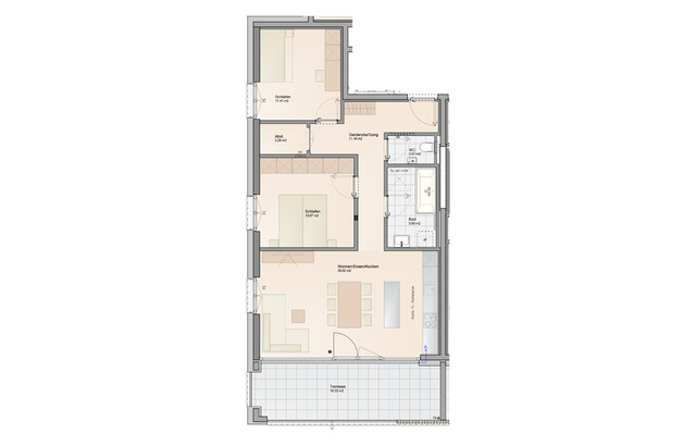 Baustart fixiert! 3-Zimmer Wohnung mit Südterrasse (Top B06)
