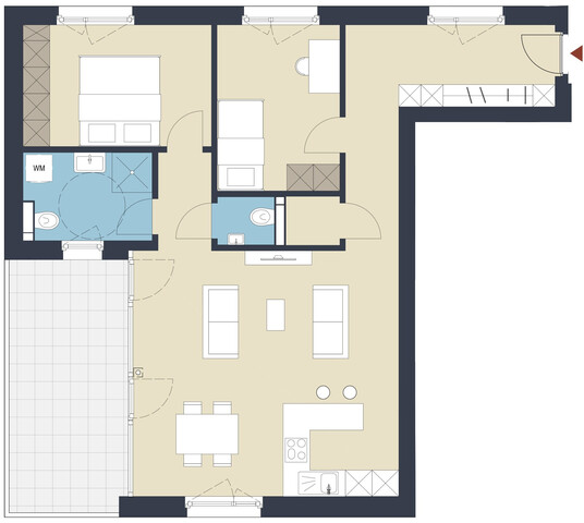 3 ZIMMER WOHNUNG MIT BALKON ZU VERKAUFEN