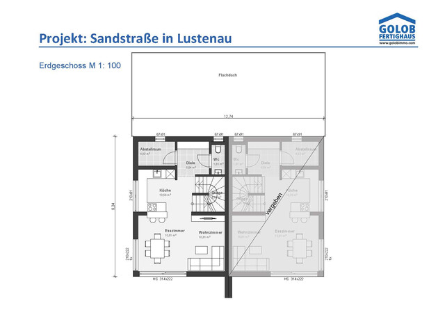 Doppelhaus mit Vollunterkellerung in Lustenau