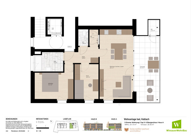 Ruheoase - 3 Zimmer Terrassenwohnung! (Top 03)
