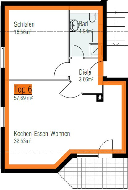Lässige Mietwohnung mit Balkon!