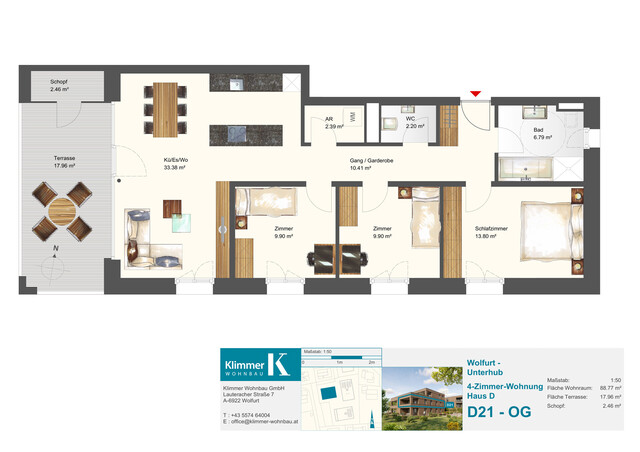 Ein Ort zum Leben und Wohlfühlen! 4-Zimmer-Wohnung D21 - OG