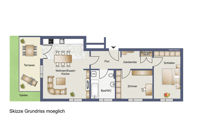 Tolle 3-Zimmer-Gartenwohnung in super Lage