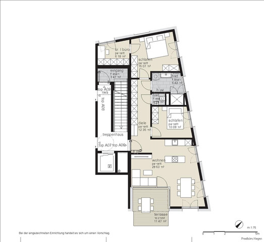 Neubau im Zentrum - Top A.06
3,5-Zimmerwohnung im 2. OG
WOHNBAUFÖRDERUNG