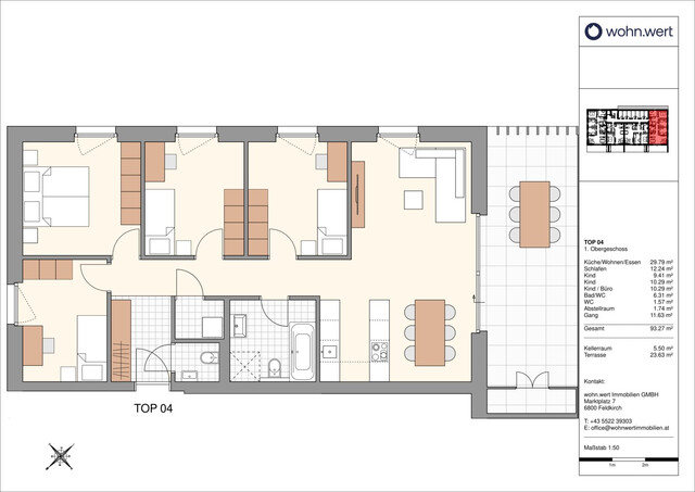 Wohnanlage "Glattenstein" - Kompakte 5-Zimmer-Terrassenwohnung - Top 4
