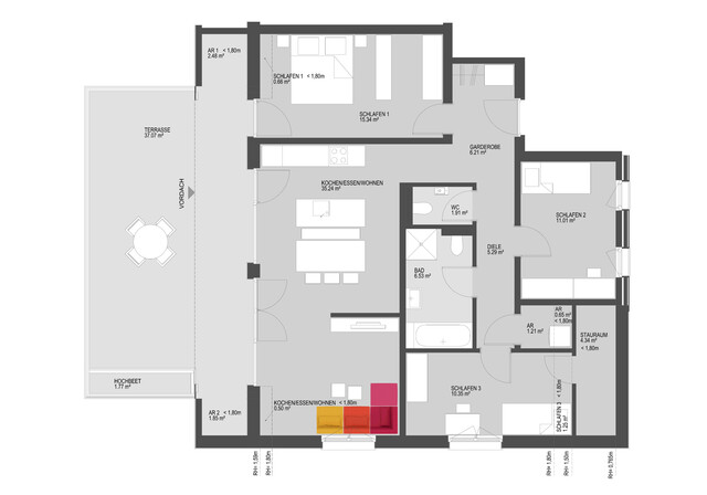 Tolle 4-Zimmer-Wohnung mit Terrasse. Achtung: Wir besichern Ihre bestehende Immobilie!