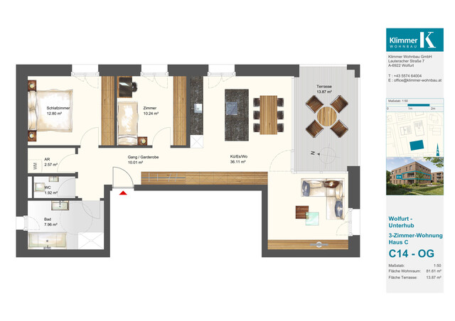 Ein Ort zum Leben und Wohlfühlen! 3-Zimmer-Wohnung C14 - OG